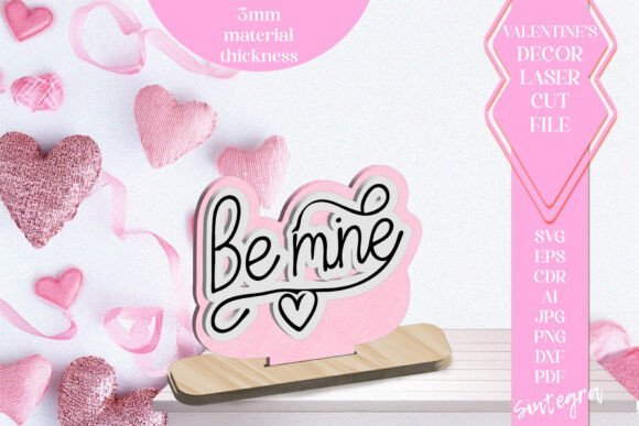 Adorno Para San Valentin Con Texto Be Mine Love 2 Creativo Digital